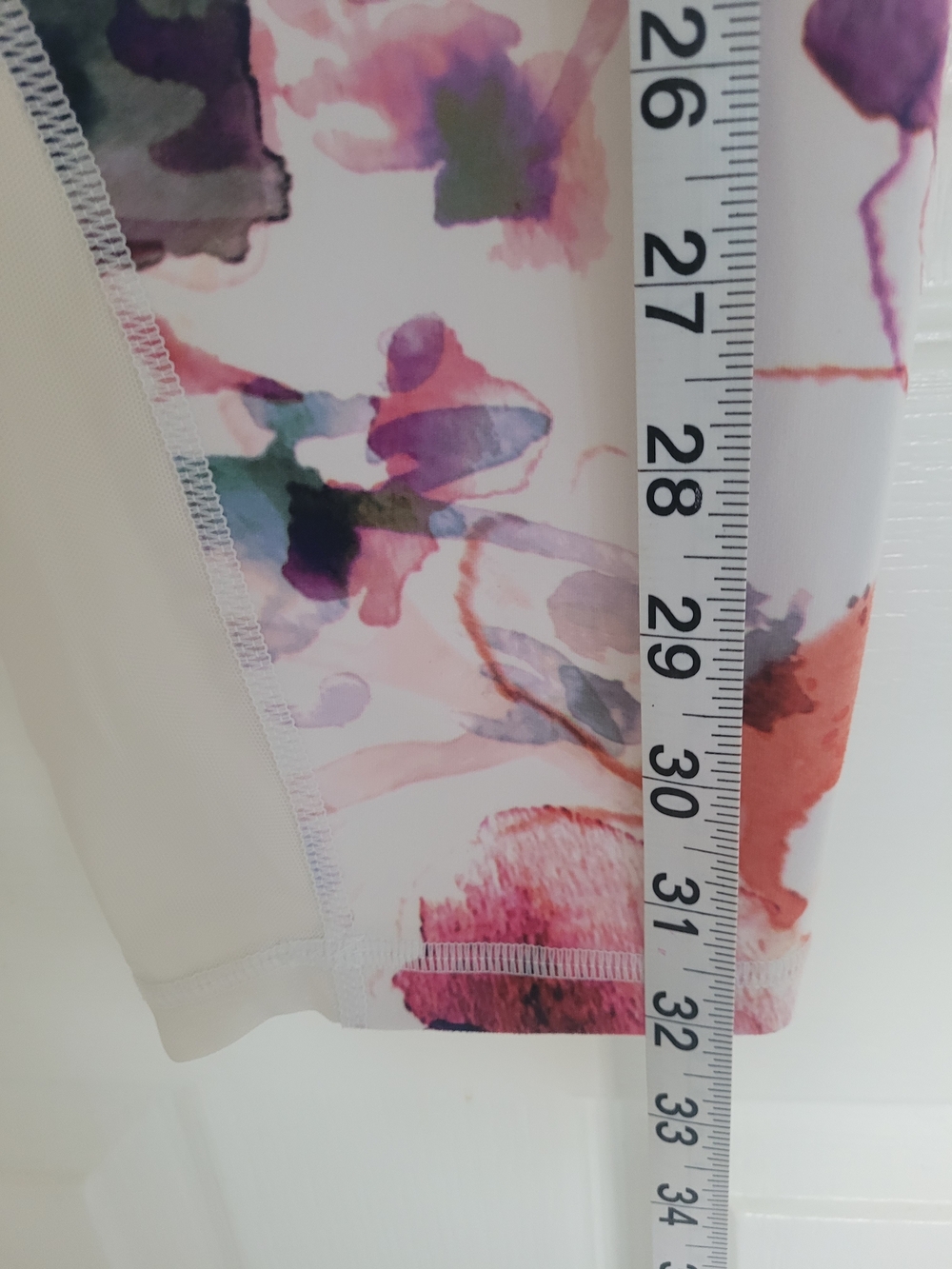 Athleta White and Purple Mudra Leggings Floral 7/8 - Picture 5 of 9
